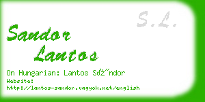 sandor lantos business card